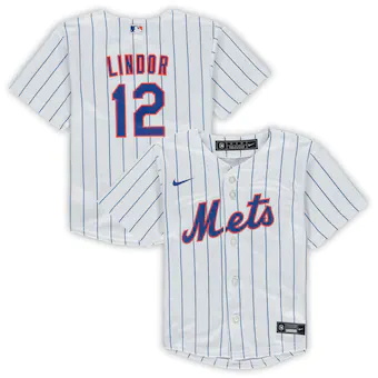 toddler nike francisco lindor white new york mets replica p